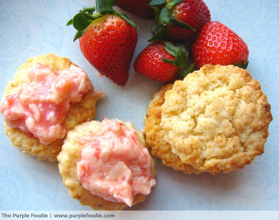 Strawberry Butter with flaky biscuits