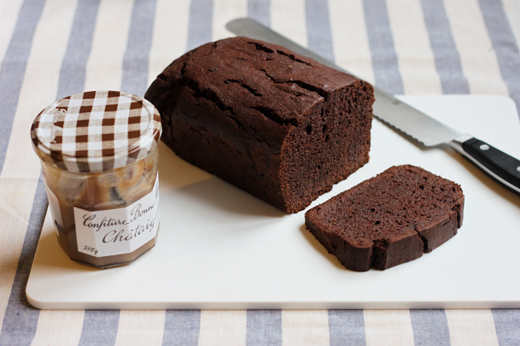 chocolate chestnut loaf cake