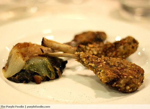 Hazelnut crusted lamb chops