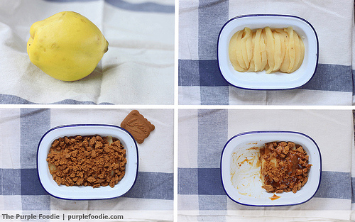 Poached Quince Crumble