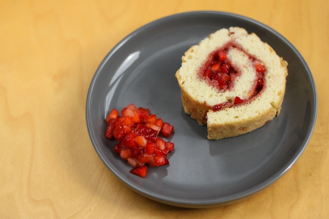 Strawberry and Raspberry Swiss Roll Cake
