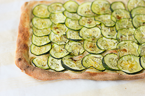 Zucchini and Thyme Pizza