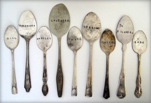 Vintage Silver Garden Markers